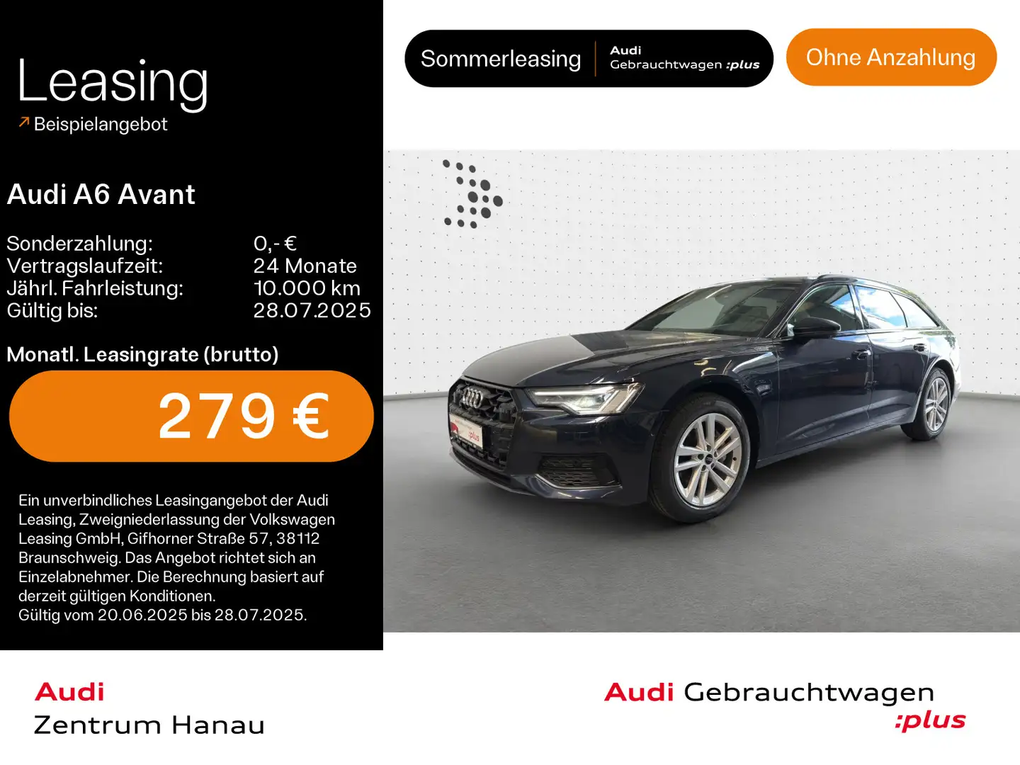 Audi A6 40 TDI  advanced*NAVI-PLUS*HUD*LEDER*MA Blau - 1
