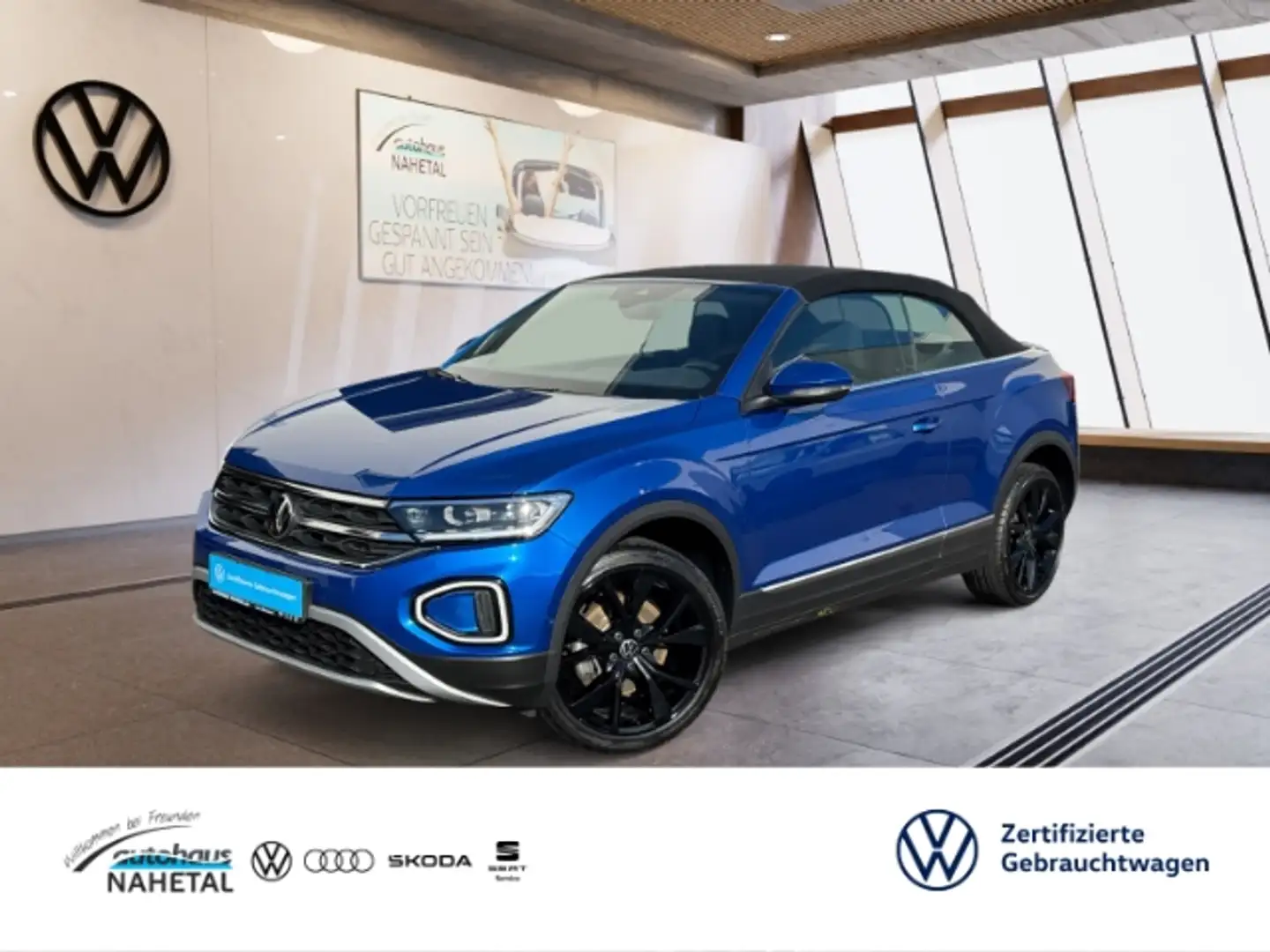 Volkswagen T-Roc Cabriolet 1.5TSI DSG Style LED+ NAVI ACC 19'' REA Blau - 1