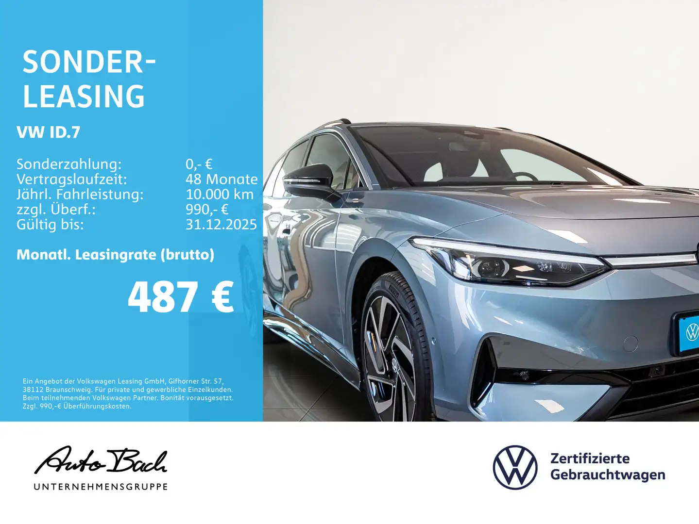 Volkswagen ID.7 Tourer Pro Automatik Navi LED HuD ACC EPH A Blau - 2