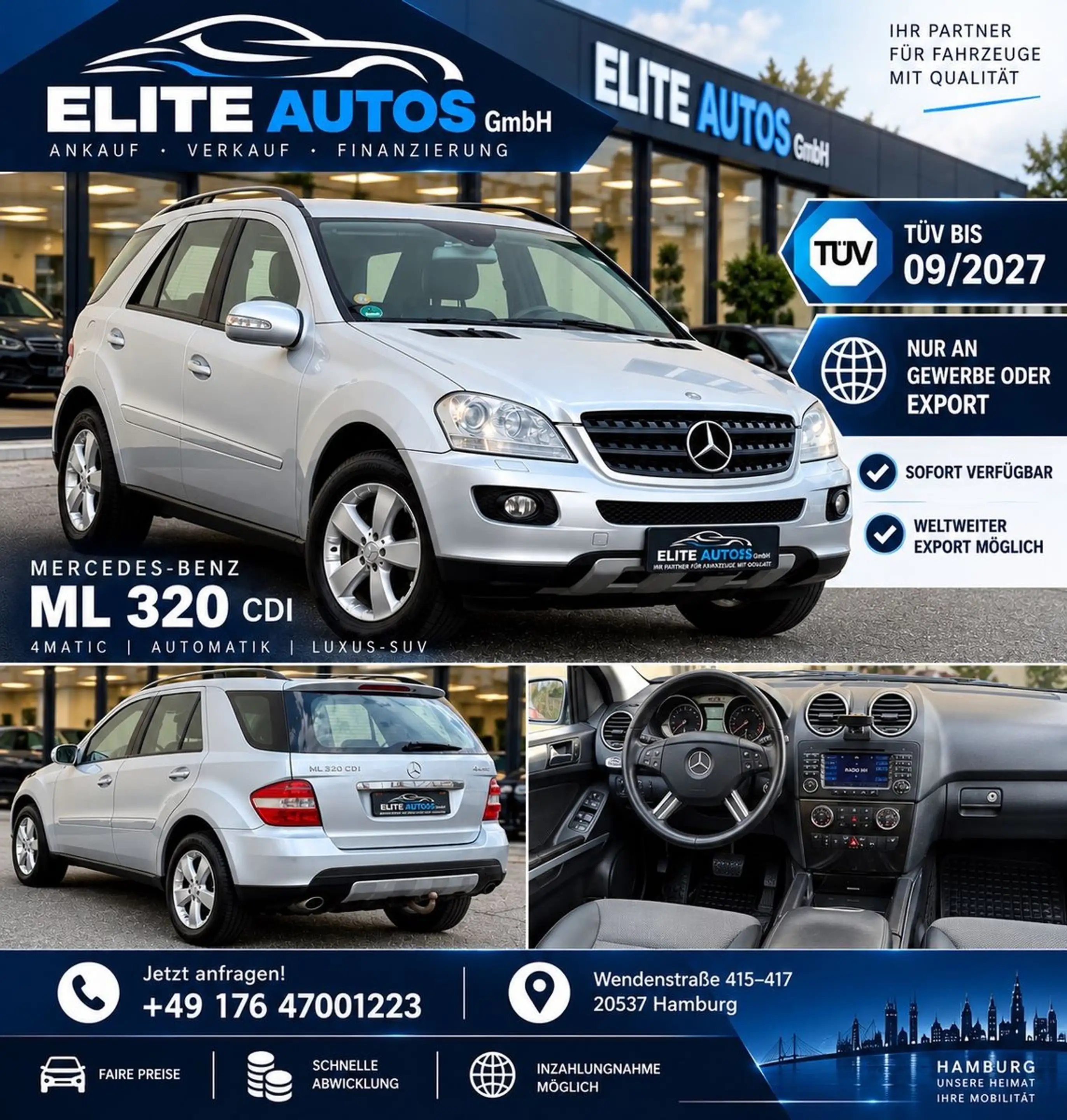 Mercedes-Benz ML 320 CDI 4Matic AHK COMAND NAVI ALU LEDER TEMP