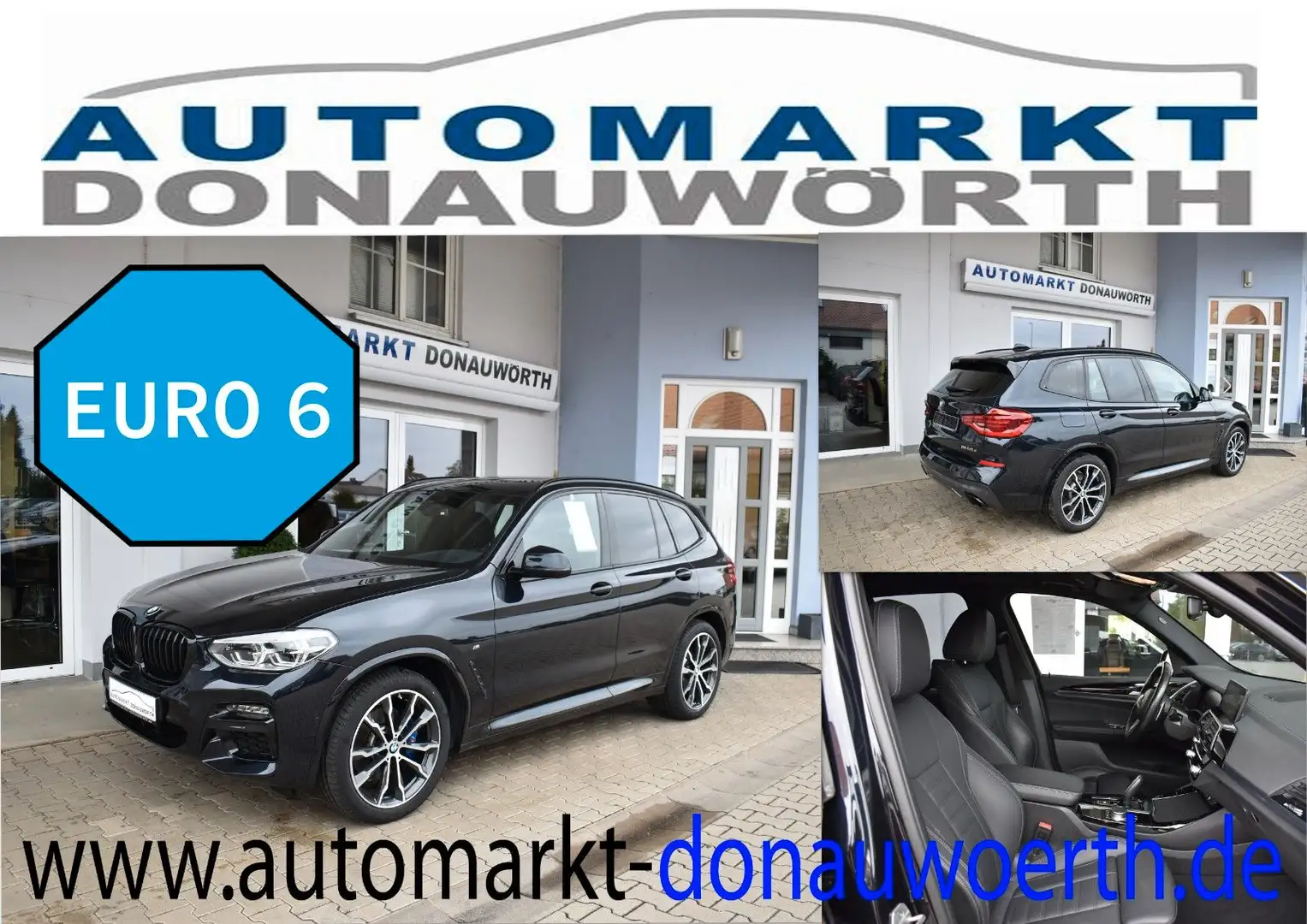 BMW X3 M40d PanoDach Standhzg AHK Keyless Leder Schwarz - 1