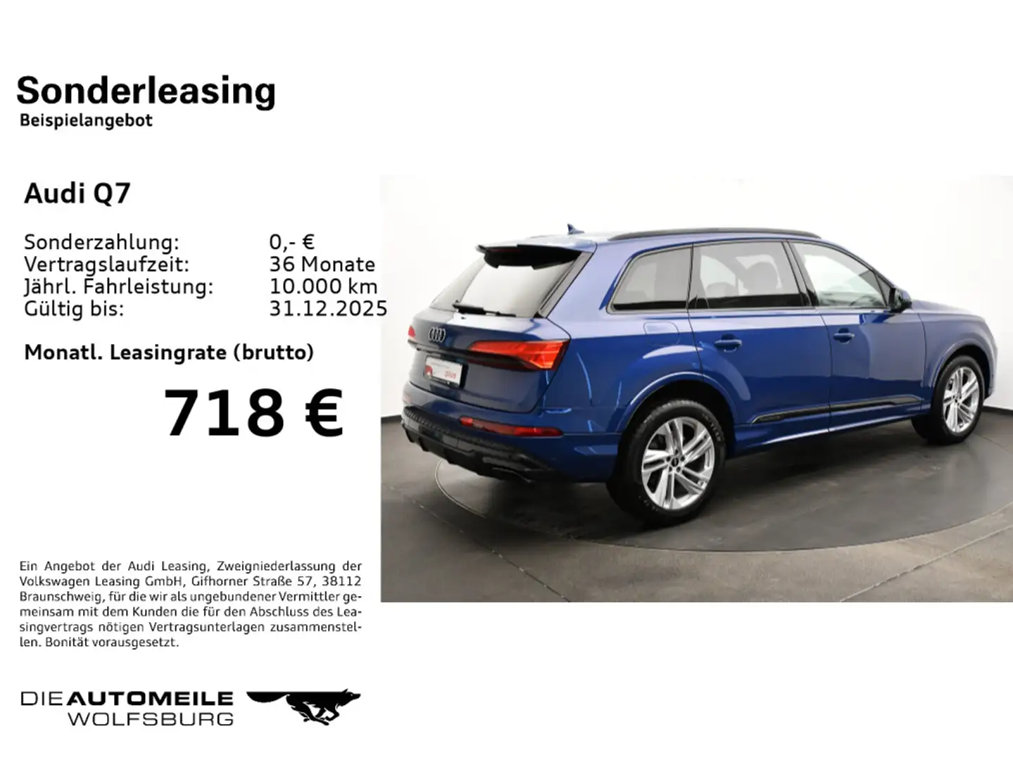 Audi Q7 50 TDI quattro tiptronic S line 7.Sitze/Pano/ Blau - 2