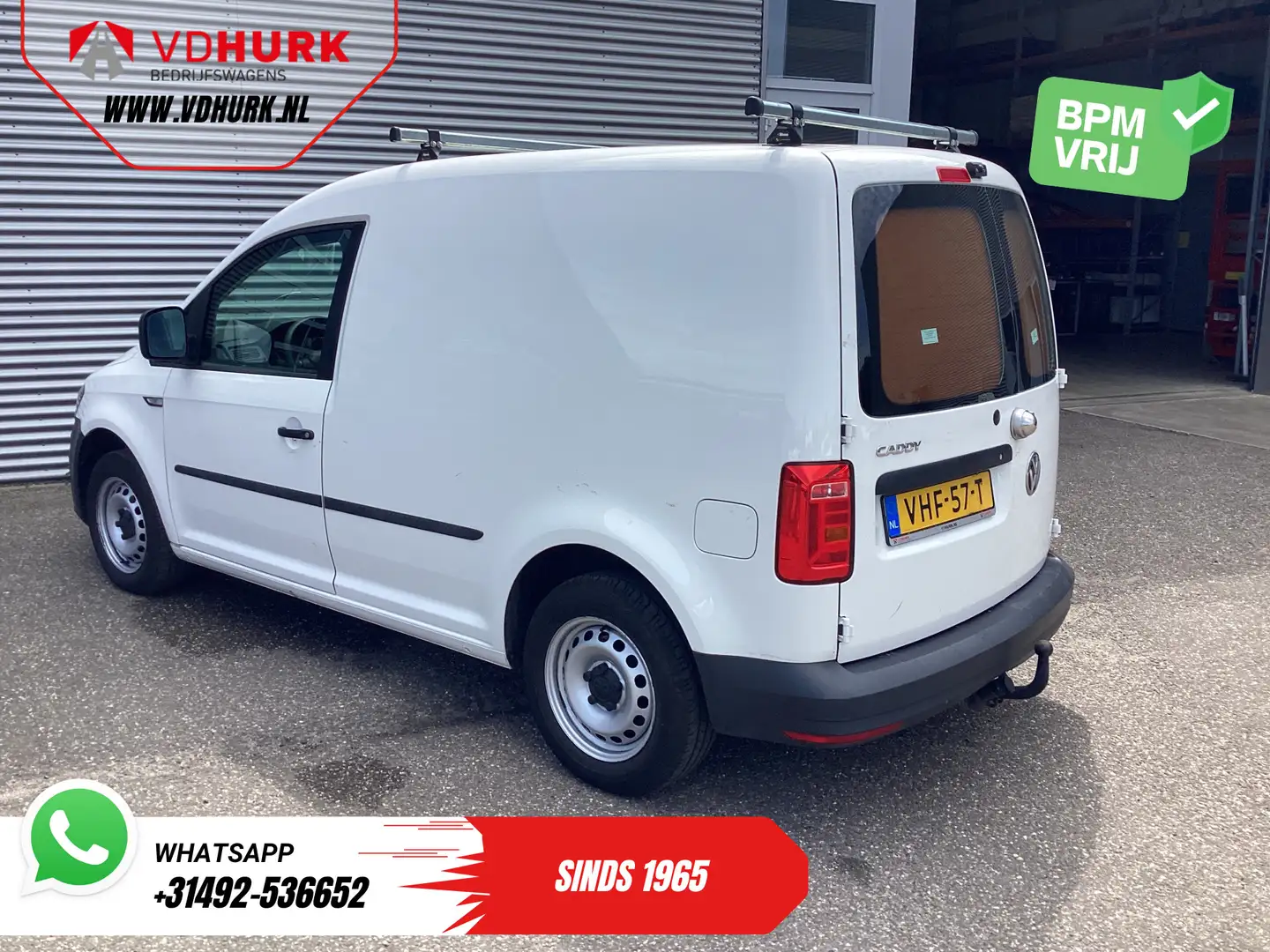 Volkswagen Caddy 2.0 TDI BPM VRIJ! Airco / Cruise/ Trekhaak/ NAP NL Wit - 2