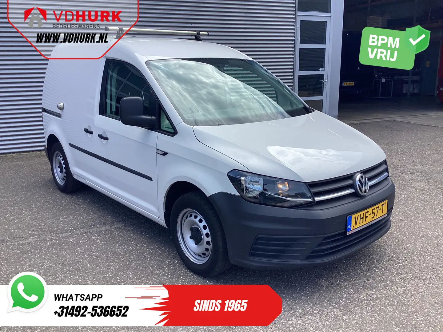 Volkswagen Caddy 2.0 TDI BPM VRIJ! Airco / Cruise/ Trekhaak/ NAP NL Wit - 1