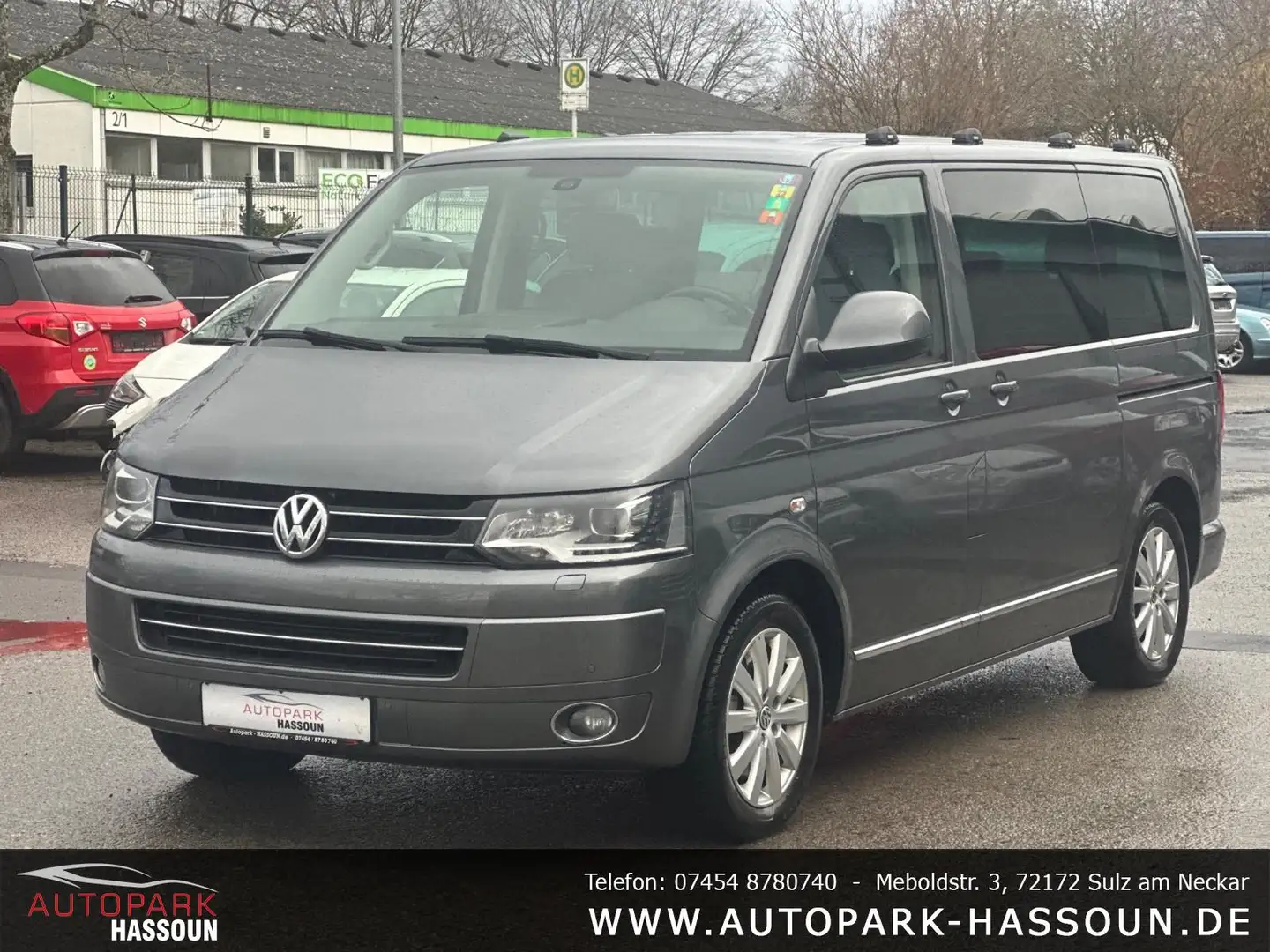 Volkswagen T5 Transporter T5 Transporte Multivan Highline TÜV 07/26 Bi-Xenon Gris - 1