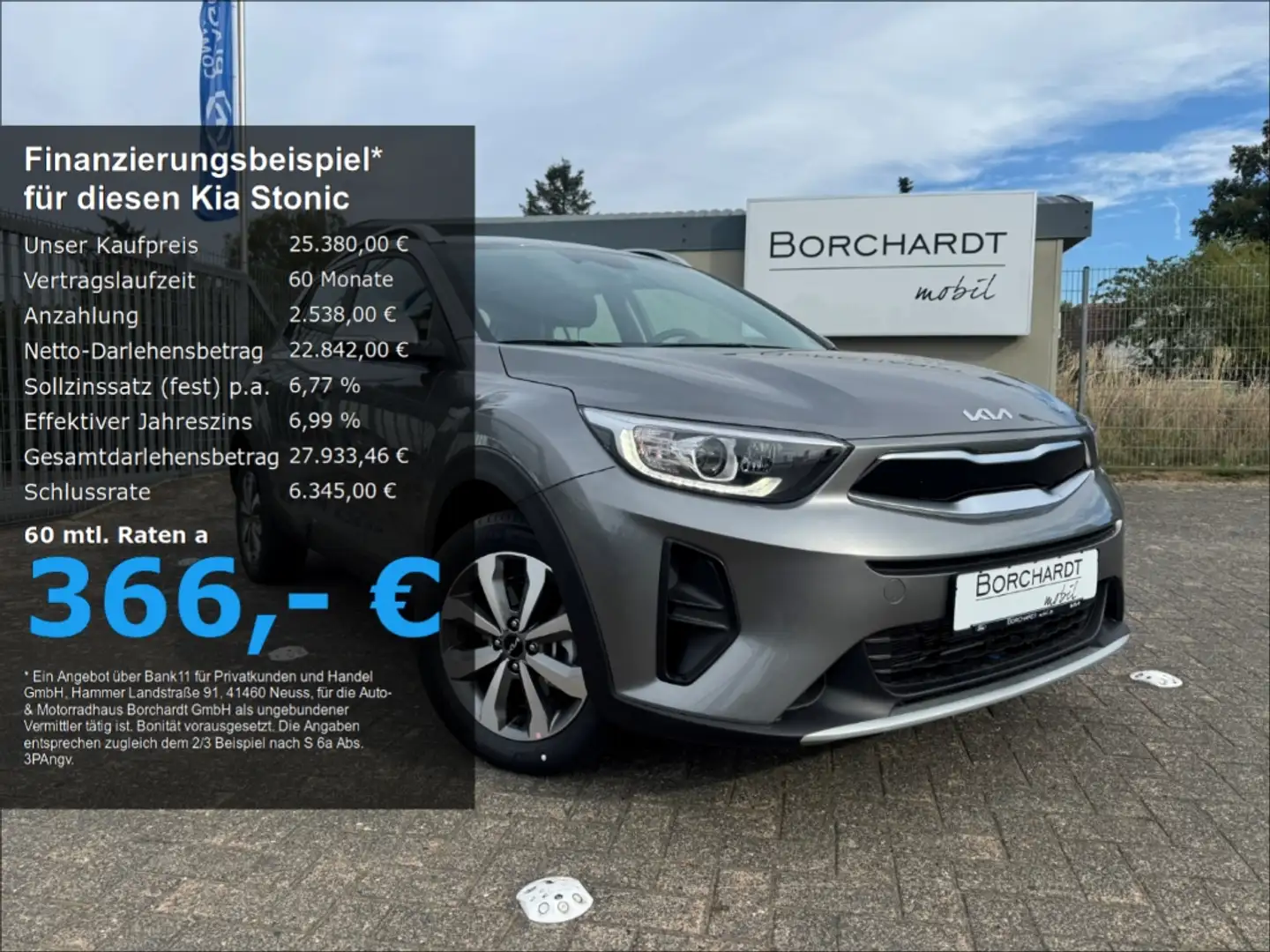 Kia Stonic Vision *1.0T-GDI*100PS*Automatik*SHZ*Klima* Gris - 1