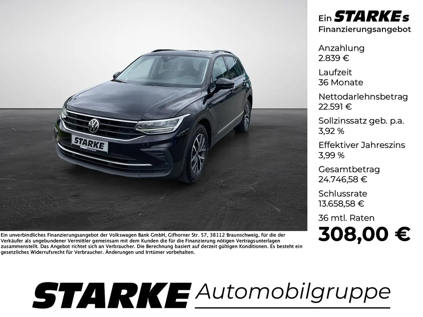 Volkswagen Tiguan 2.0 TDI DSG Life Noir - 1