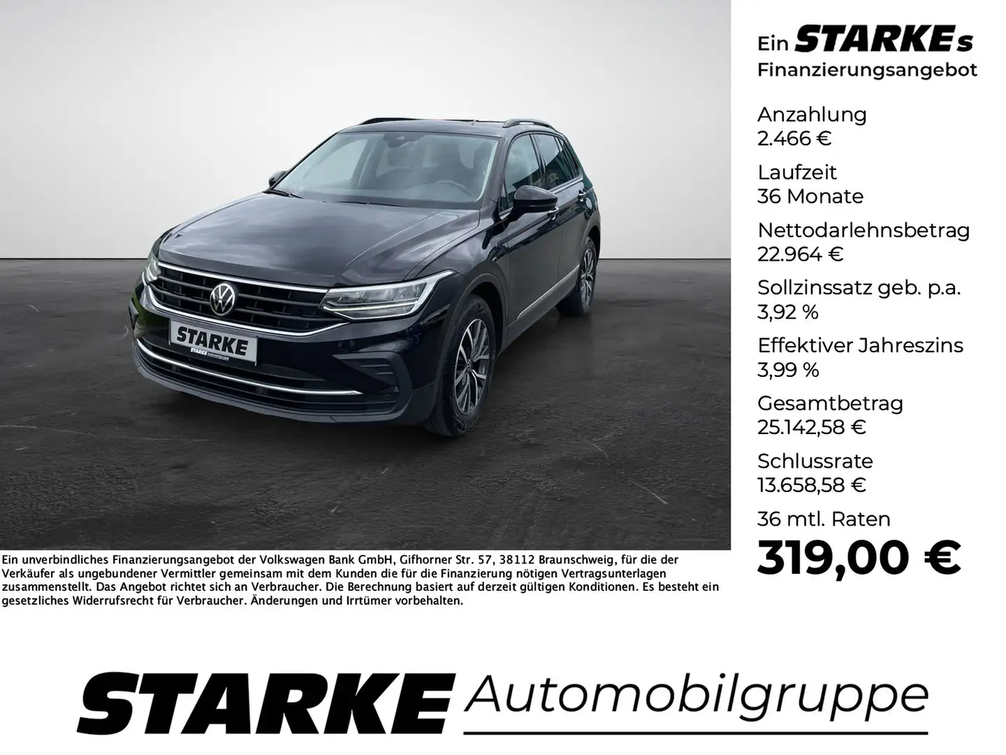 Volkswagen Tiguan 2.0 TDI DSG Life Zwart - 1