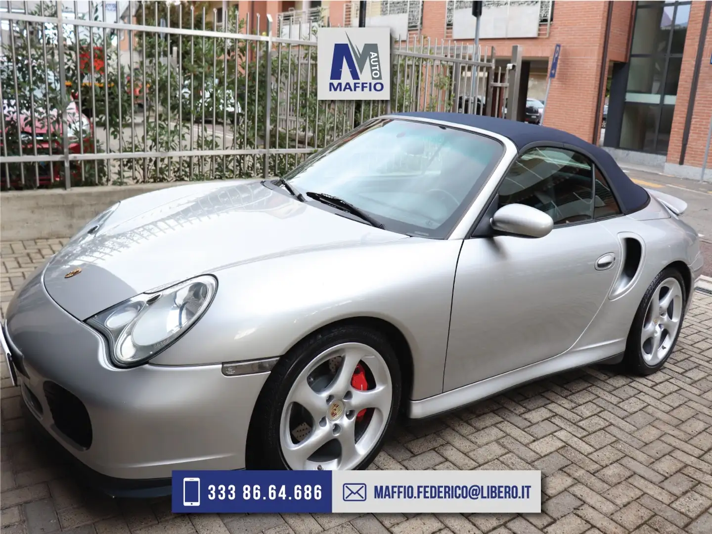 Porsche 996 911 TURBO CABRIOLET+MOTORE REVISION+FRIZIONE NUOVA Argent - 1