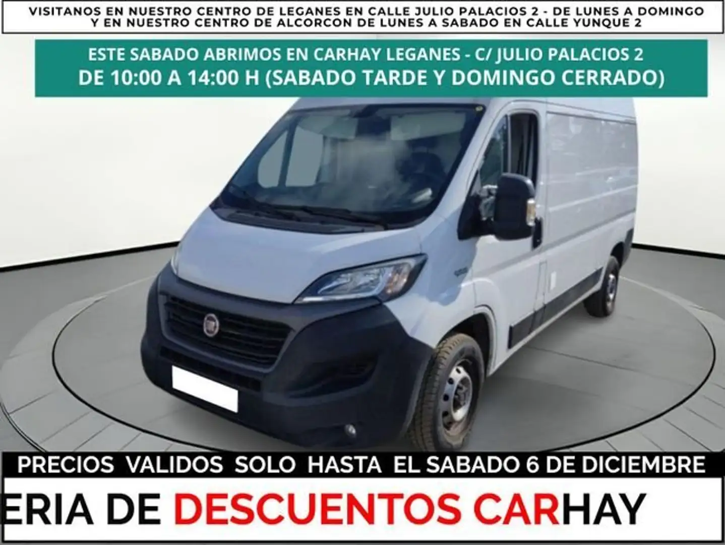 Fiat Ducato 35 L2H2 Nat.Pow(100kW) EU6 D-temp GNC Blanco - 1