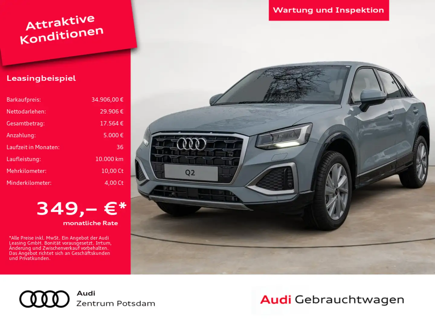 Audi Q2 advanced 35 TFSI 110150 kWPS S tronic LED Grau - 1