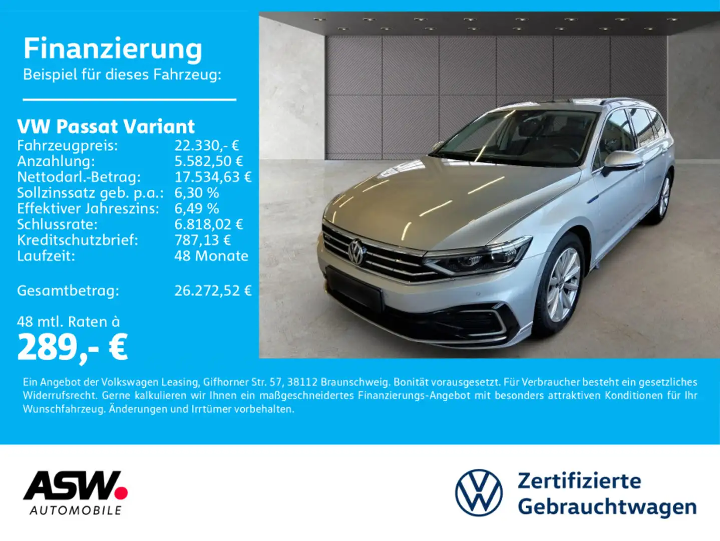 Volkswagen Passat Variant GTE 1.4 TSI eHybrid DSG RFK AHK Silber - 1