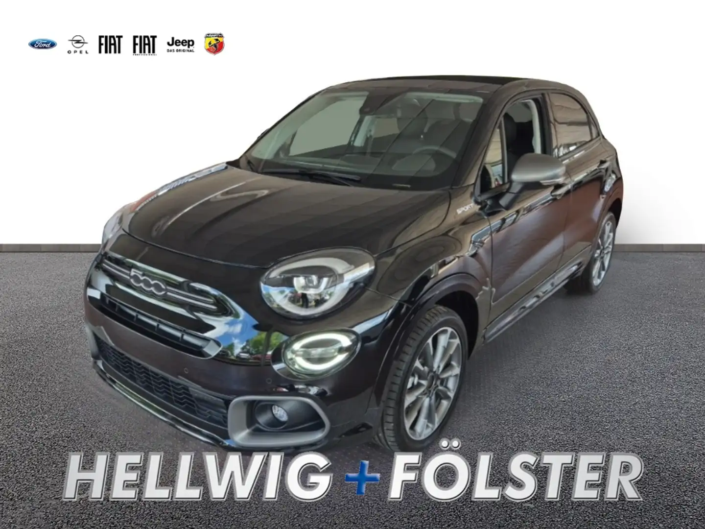 Fiat 500X Dolcevita Sport 1.5 GSE Faltdach Leder Zwart - 1