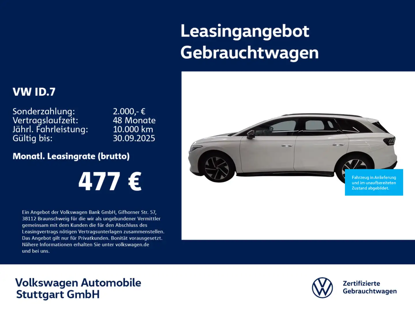 Volkswagen ID.7 Tourer Navi Kamera LED AHK ACC SHZ Blanc - 1