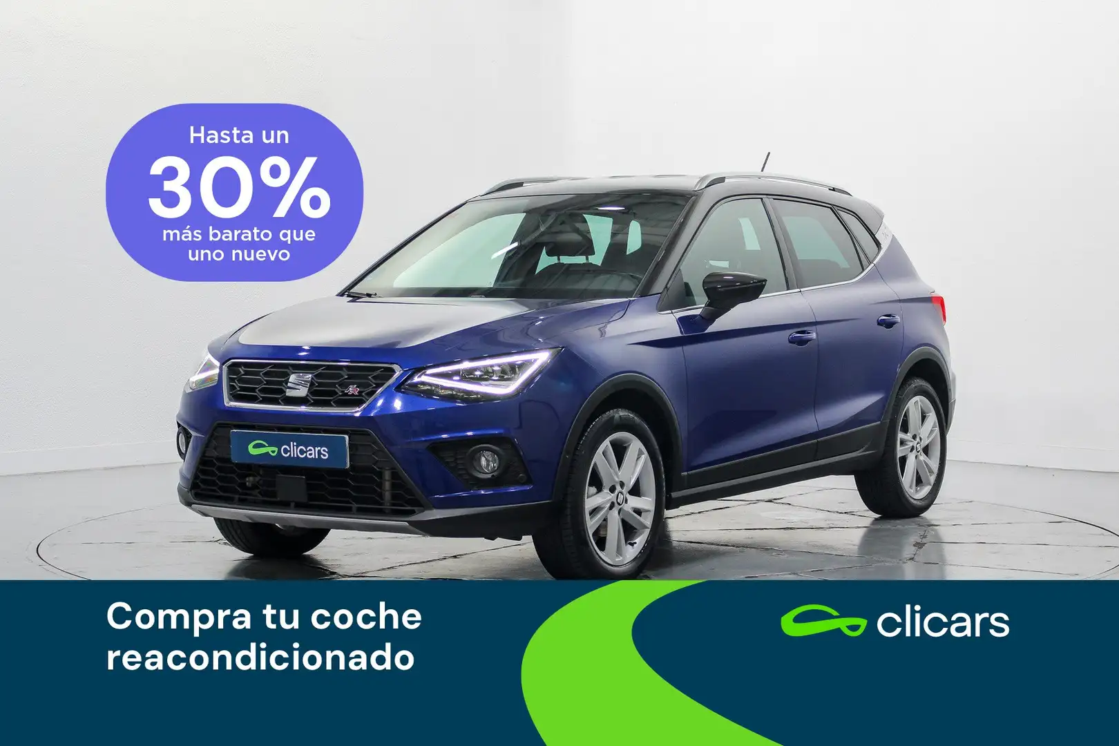 SEAT Arona 1.0 TGI S&S FR 90 Bleu - 1