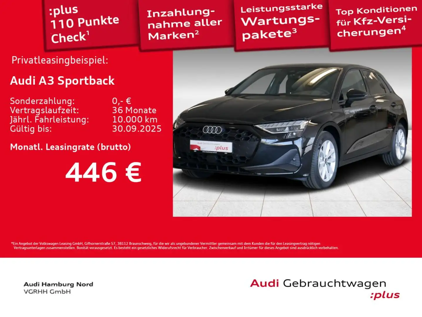 Audi A3 Sportback 35 TDI S tronic Klima Sitzhzg LED Schwarz - 1