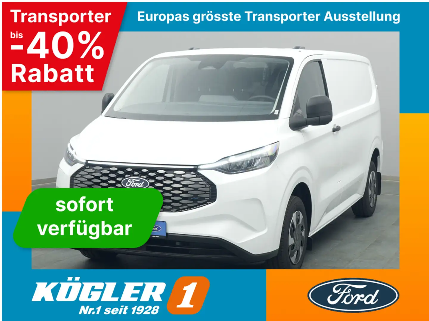 Ford E-Transit Custom Kasten 320 Trend/Tech5 -34%* Weiß - 1