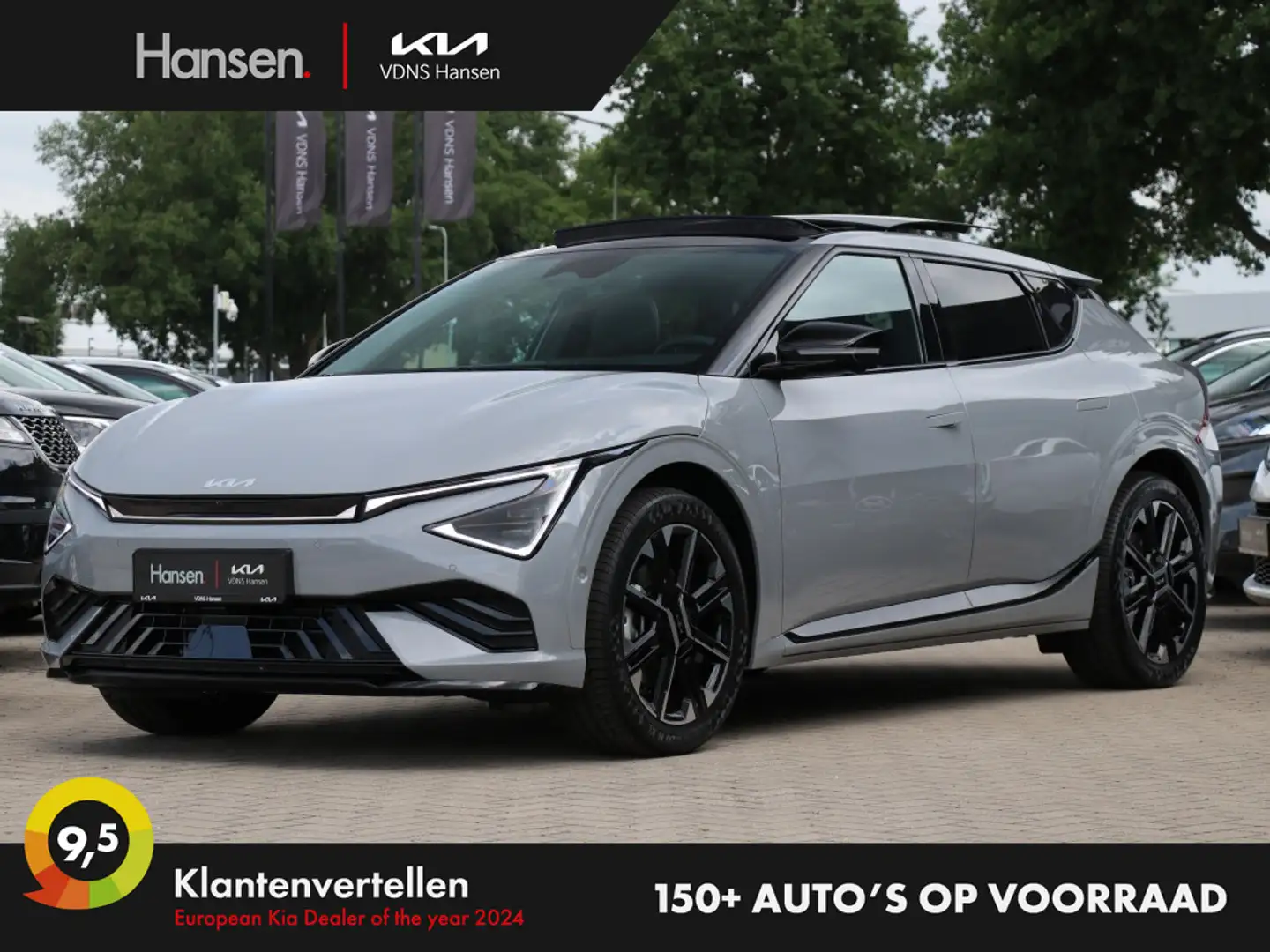 Kia EV6 GT-Line 84 kWh I Pano I Gratis laadpaal I Snel lev Grijs - 1