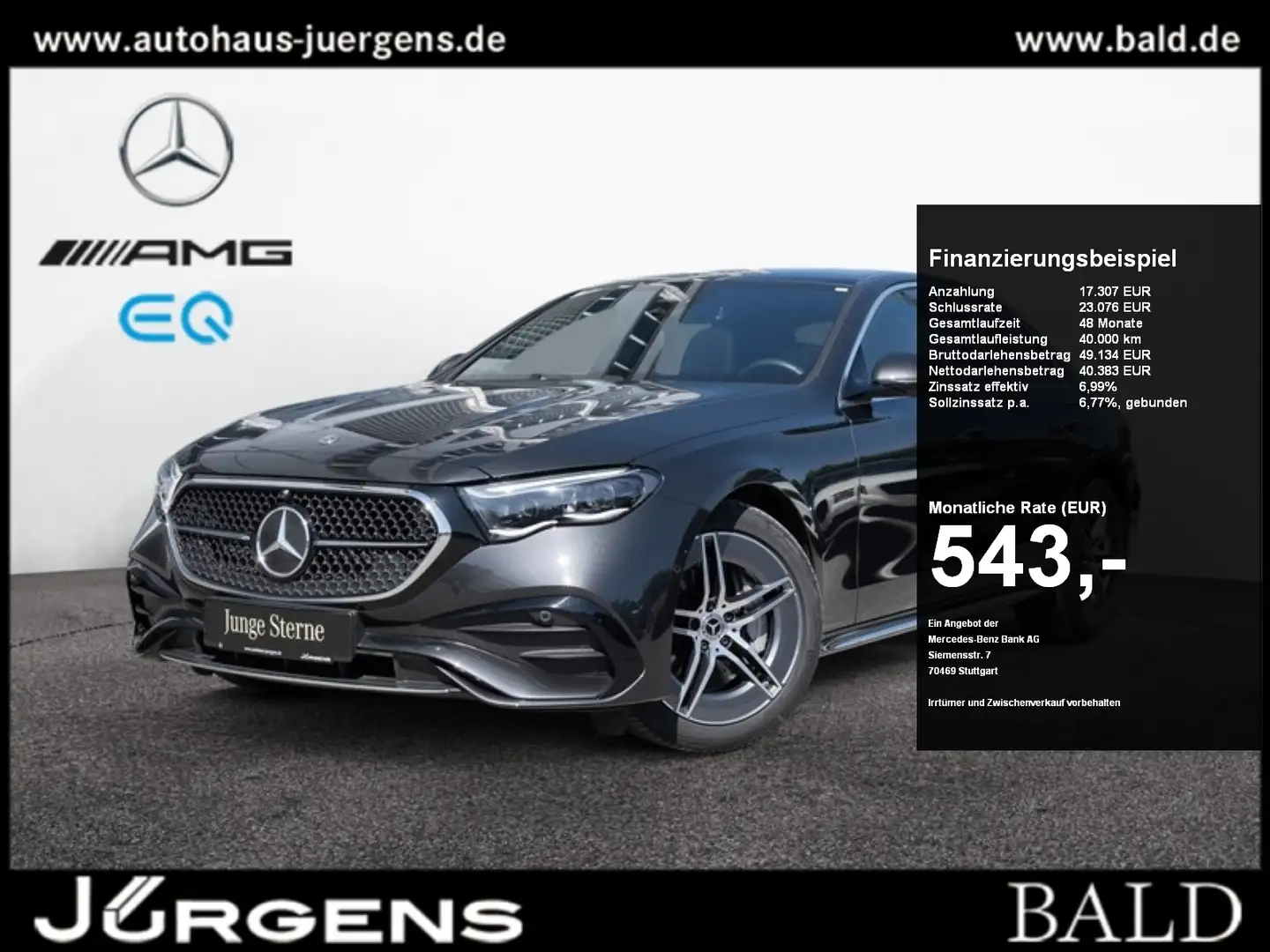 Mercedes-Benz E 450 4M AMG-Sport/DIGITAL/360/Pano/Distr/Memo Gris - 1