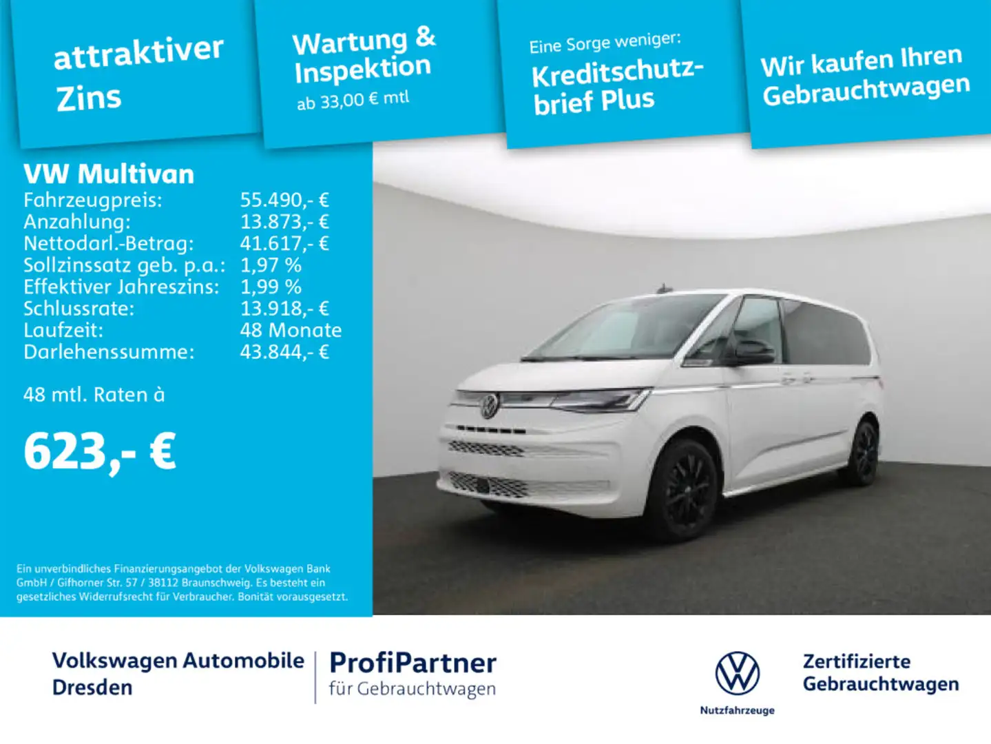 Volkswagen T7 Multivan T7 Multivan Style IQ-LED NAV AHZV ACC SIDE REAR Weiß - 1