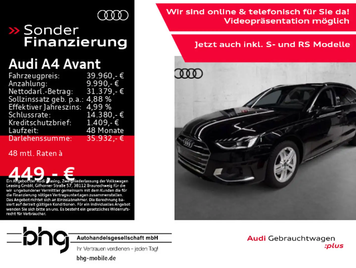 Audi A4 40 TDI quattro S tronic advanced Noir - 1