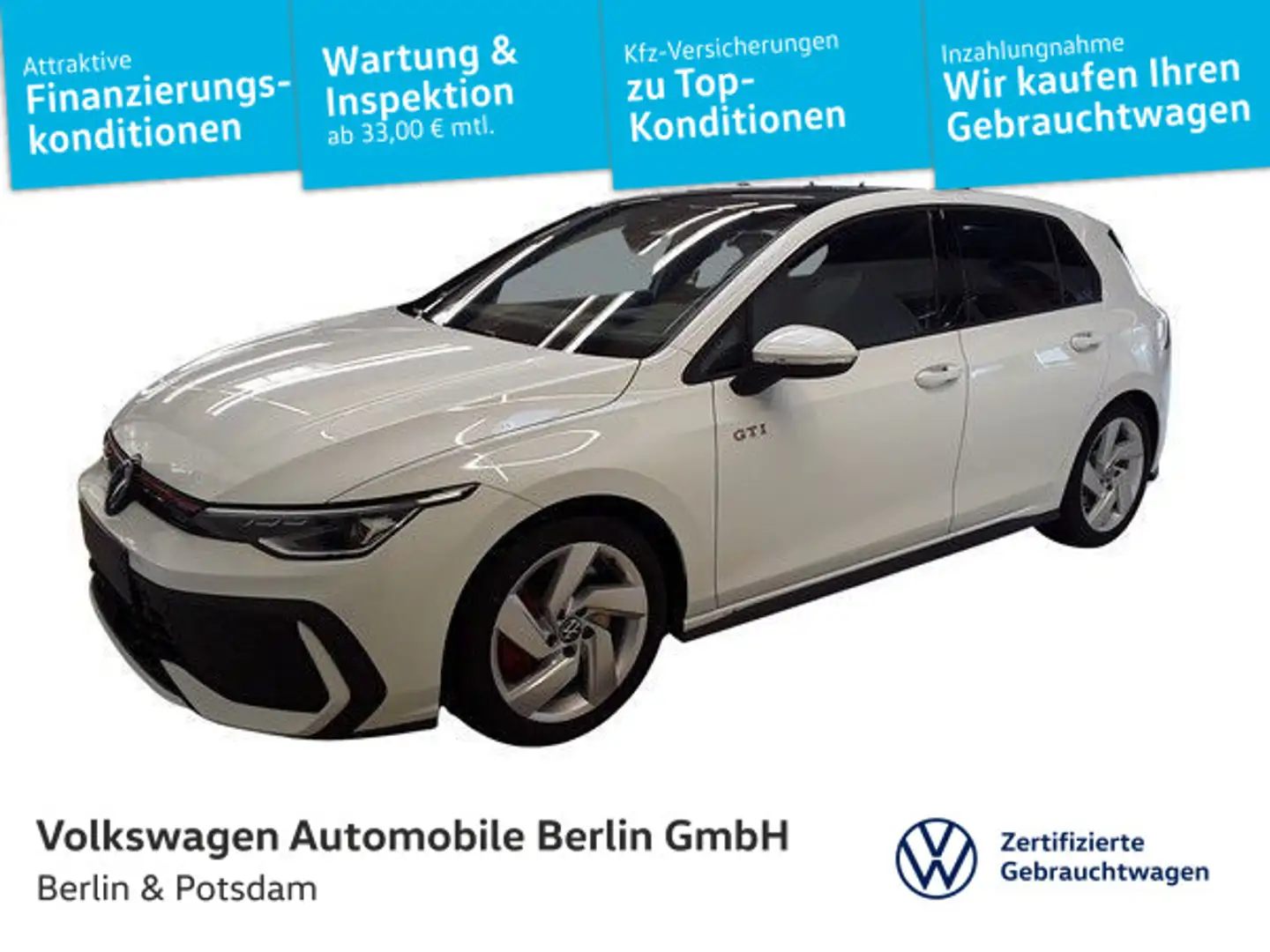 Volkswagen Golf GTI Golf VIII GTI 2.0TSI DSG NAVI LED 3J-Garantie Weiß - 1