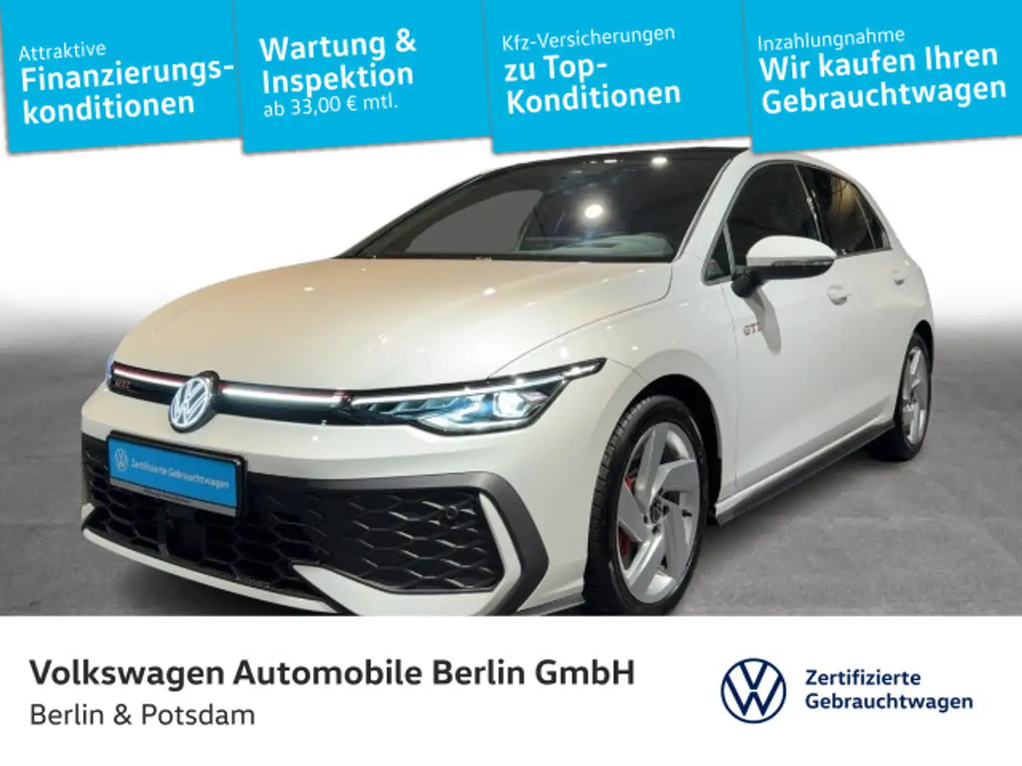 Volkswagen Golf GTI Golf VIII GTI 2.0TSI DSG NAVI LED 3J-Garantie Weiß - 1