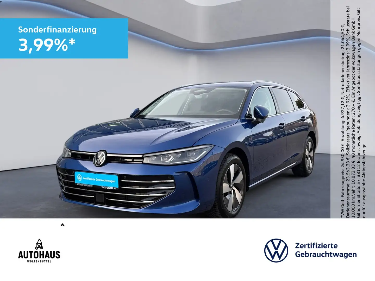 Volkswagen Passat Variant Elegance 2.0 TDI DSG AHK DCC HuD Blau - 1