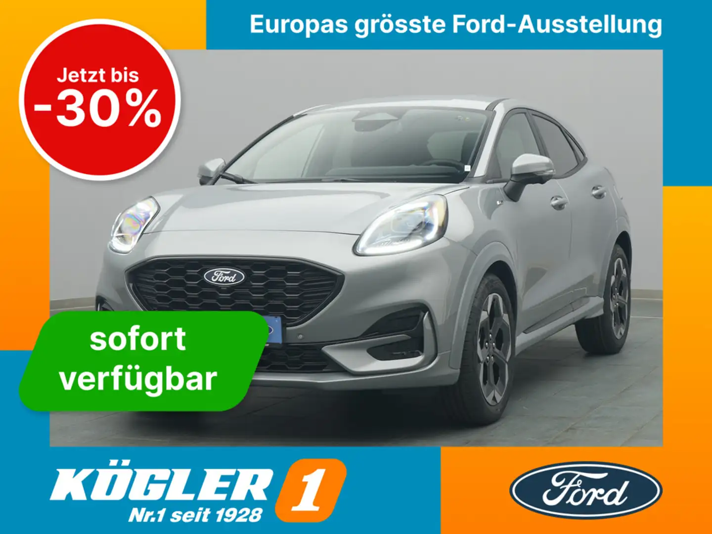 Ford Puma ST-Line X 155PS Aut./Winter-P./Navi Silber - 1