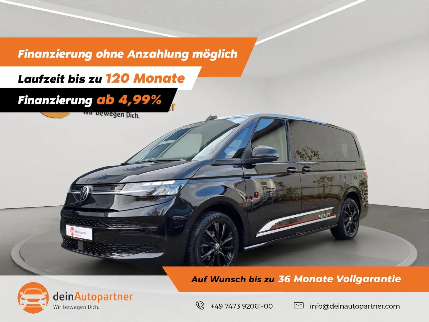 Volkswagen T7 Multivan 2.0 TDI EASY OPEN LIFE/LÜ LANG/PANO/SPUR/LED/AHK/K Schwarz - 1