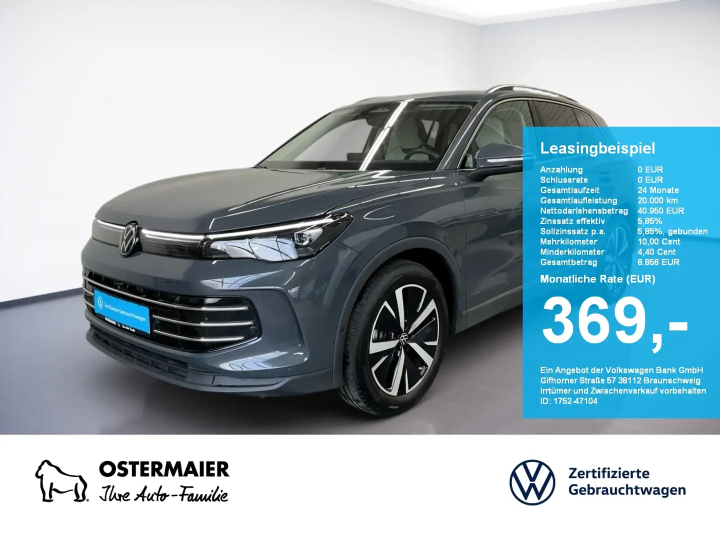 Volkswagen Tiguan ELEGANCE 2.0TDI 150PS DSG ACC.5J-G.AHK.STHZG.AREA- Gris - 1