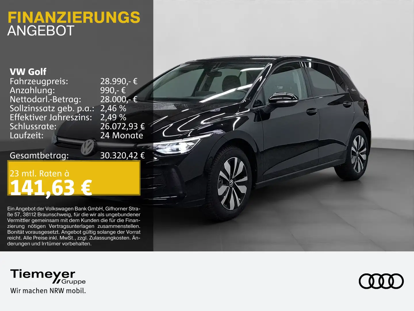 Volkswagen Golf 2.0 TDI DSG GOAL LED+ NAVI KAMERA AHK Schwarz - 1