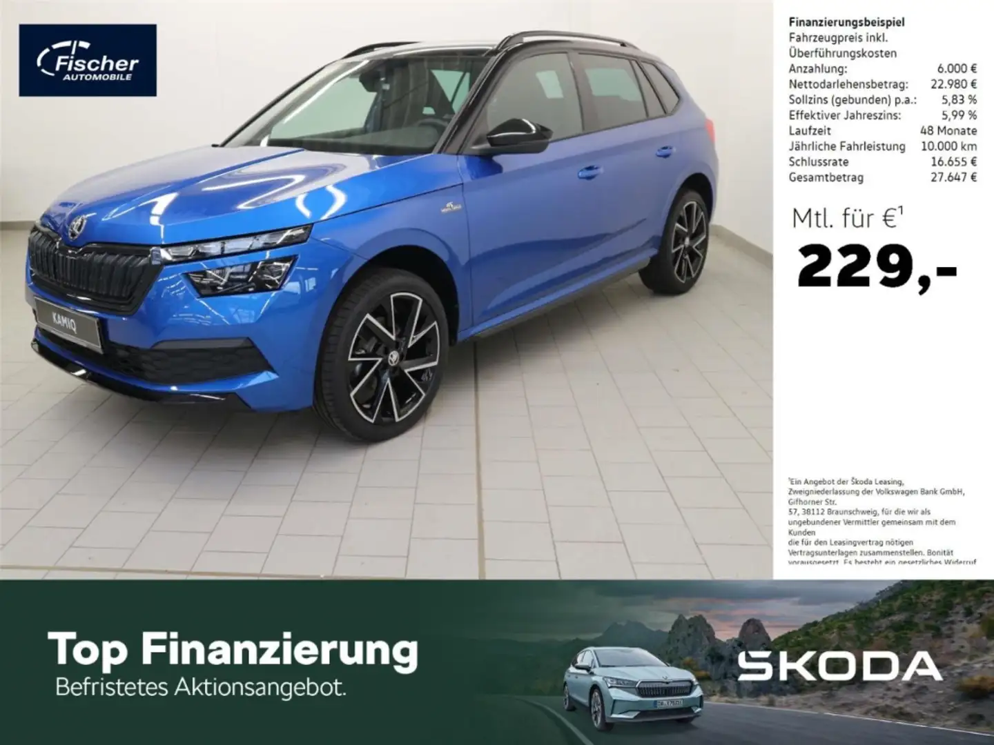 Skoda Kamiq 1.0 TSI Monte Carlo Blau - 1