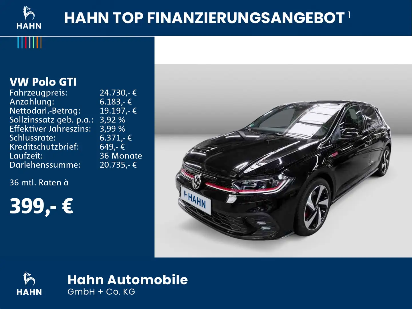 Volkswagen Polo GTI 2.0TSI DSG Matrix ACC APP PDC Sitzh DAB Schwarz - 2