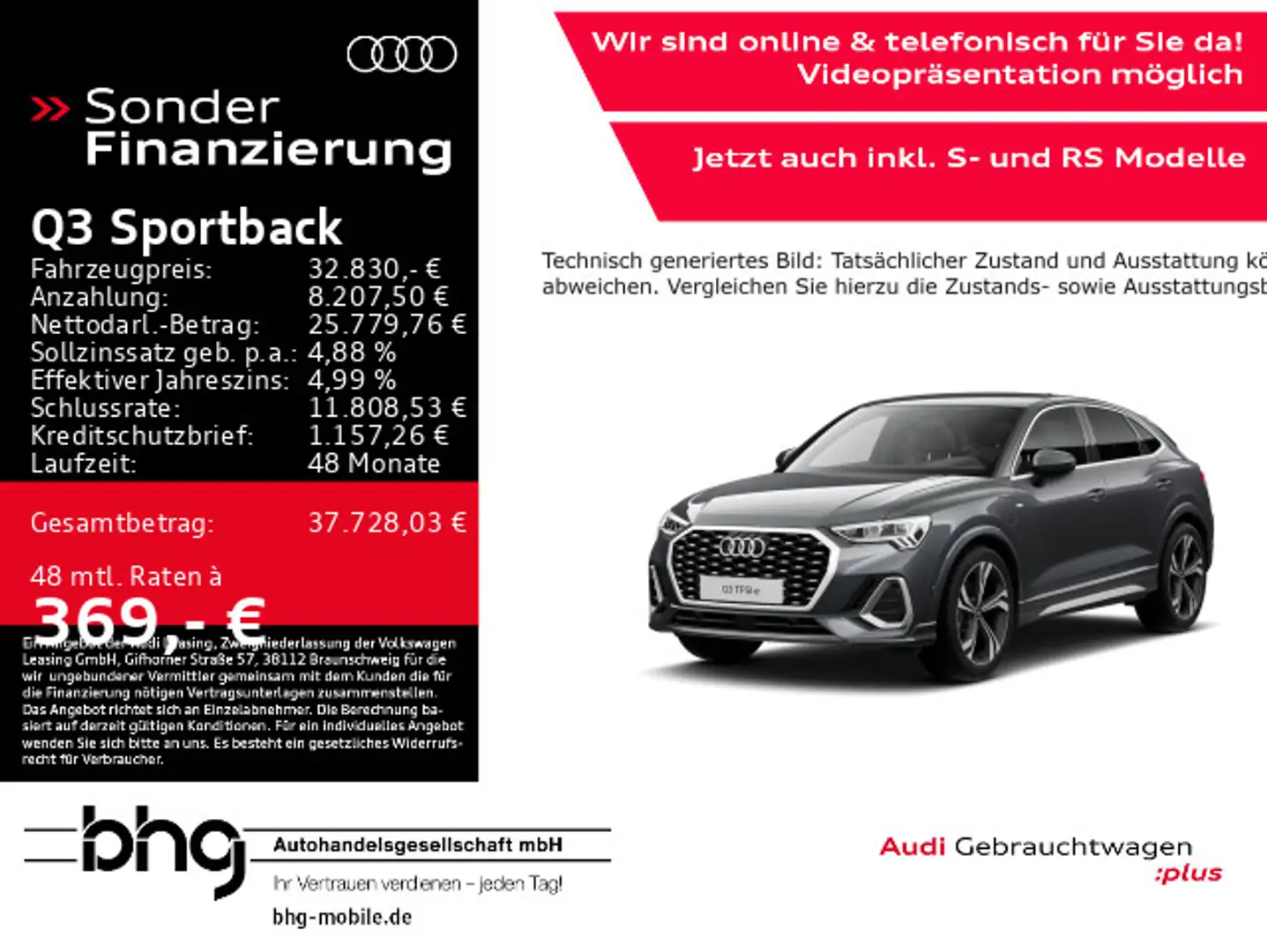 Audi Q3 45 TFSIe S-line Grau - 1