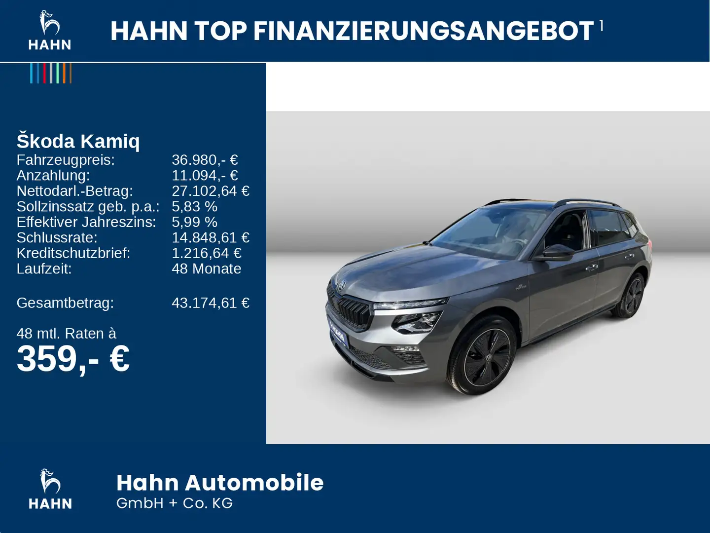 Skoda Kamiq Monte Carlo 1,5 TSI 110 KW 7-Gang-DSG Серый - 2