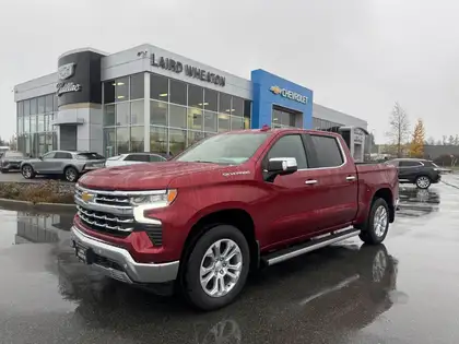 Red 2026 Chevrolet Silverado 1500 LTZ Crew Cab 4WD Pickup Truck Four-Wheel Drive Automatic