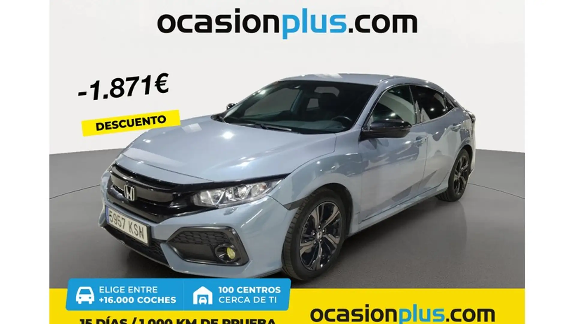 Honda Civic 1.0 VTEC Turbo Elegance Gris - 1