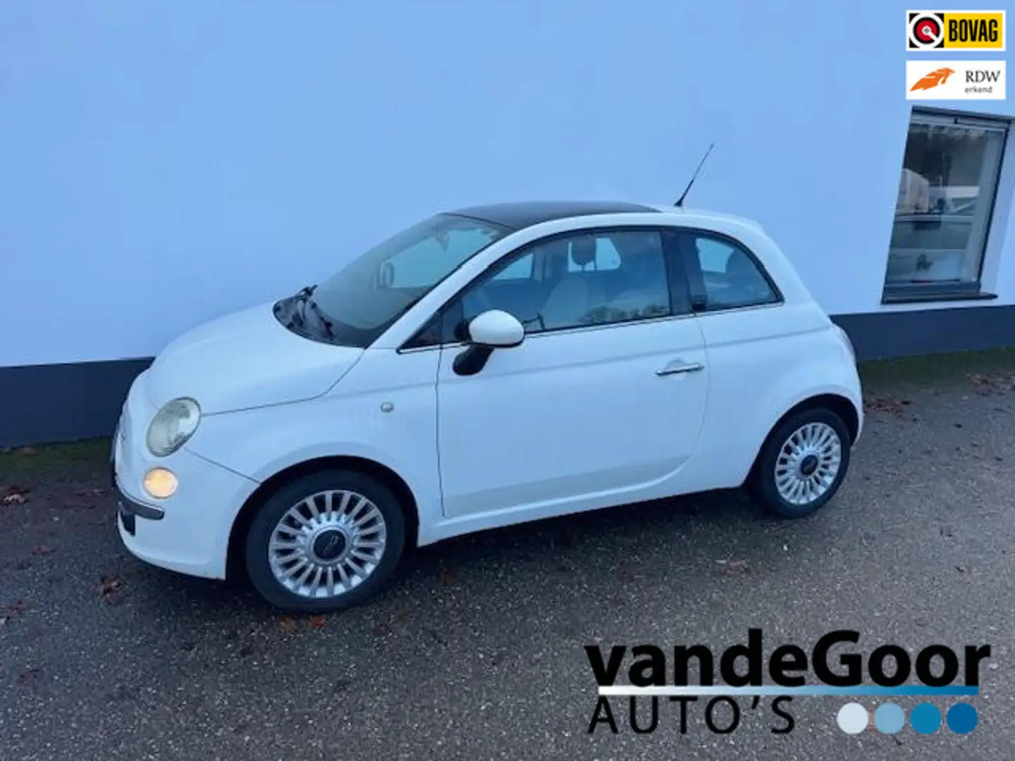 Fiat 500 1.2 Naked, '08, airco, lm velgen, pano. dak ! Bianco - 1