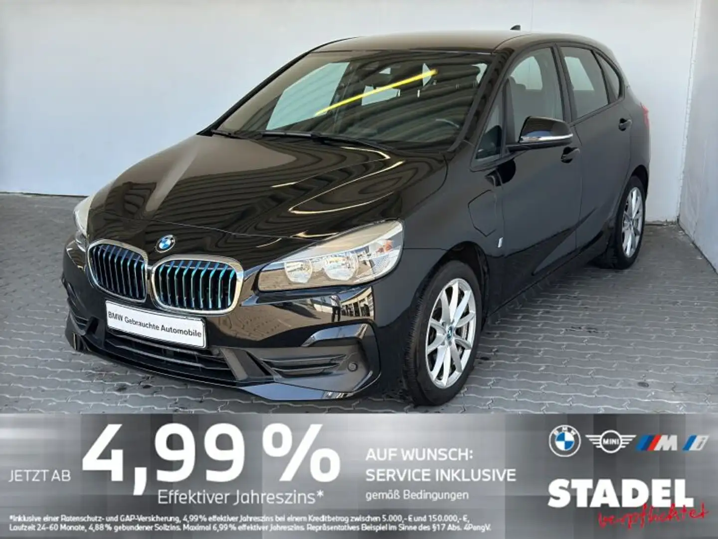 BMW 225 xe Active Tourer Advantage Navi.ParkAssistent Schwarz - 1
