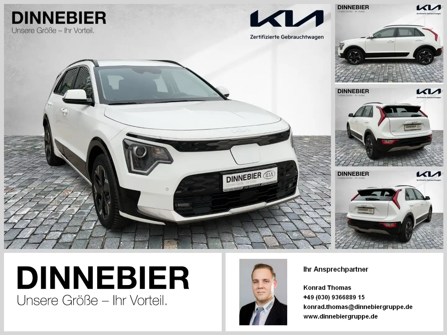Kia Niro EV Business +LED+WÄRMEPUMPE+NAVI+KAMERA Alb - 1
