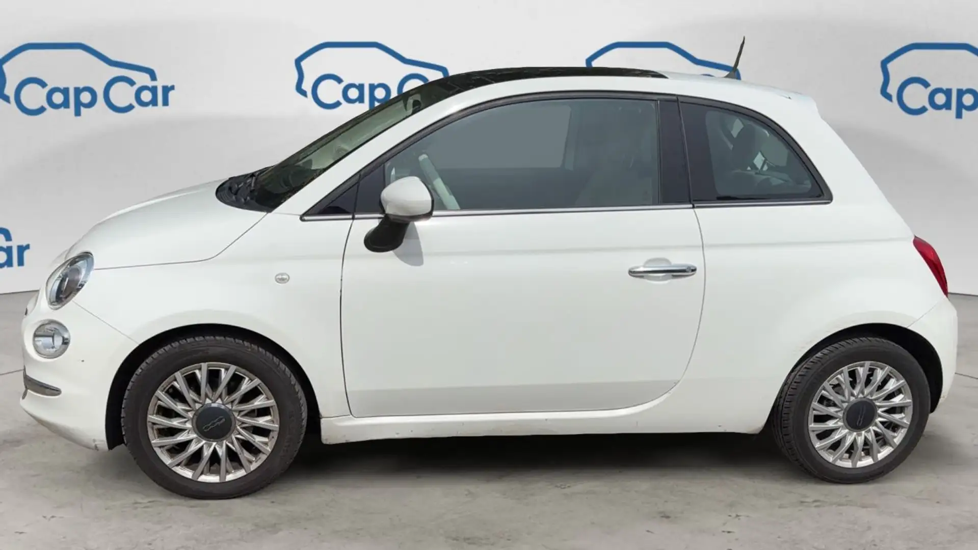Fiat 500 II 0.9 TwinAir 85 Lounge - Automatique Toit ouvran Blanc - 2