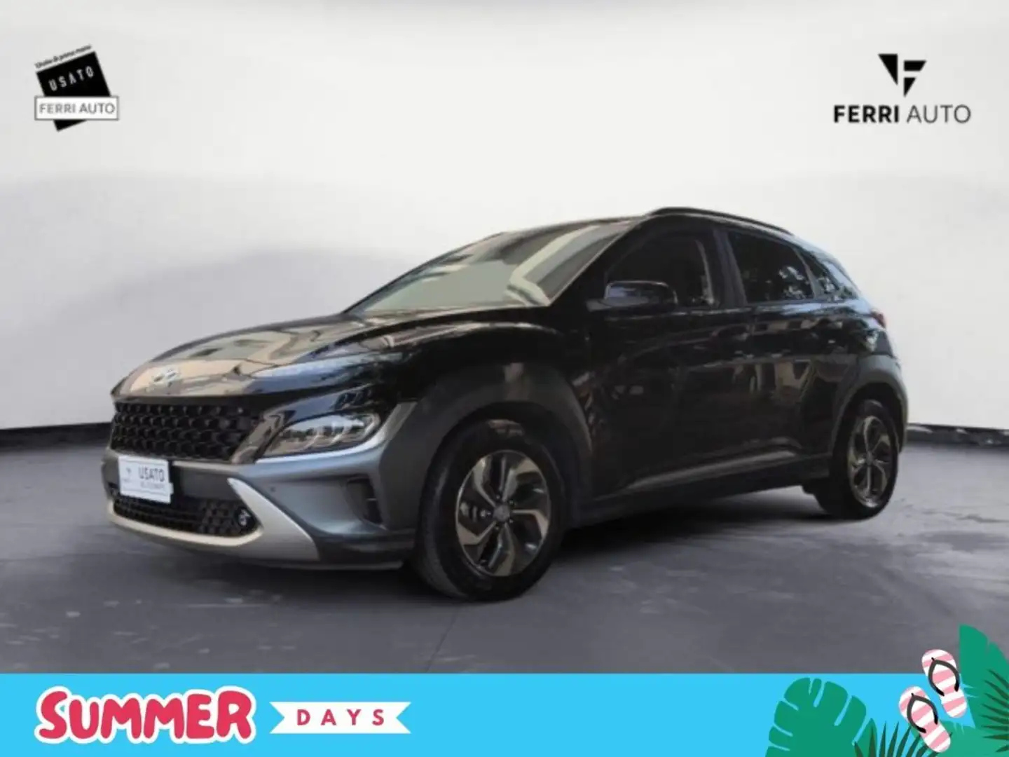 Hyundai KONA HEV 1.6 DCT XLine+ Zwart - 1