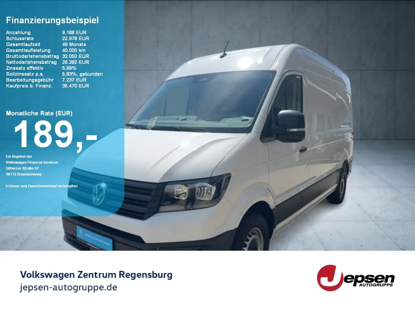 Volkswagen Crafter Kasten MR 35 Facelift HD 2.0 TDI Alb - 1