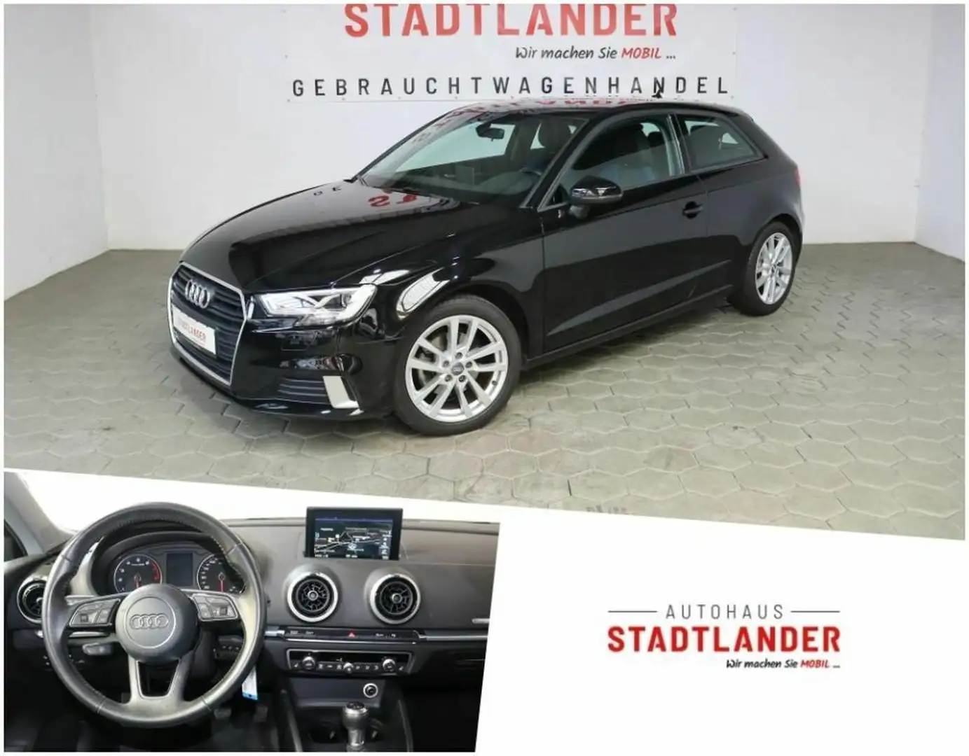 Audi A3 1.4 TFSI Sport / NAVI / LED / AHK Noir - 1