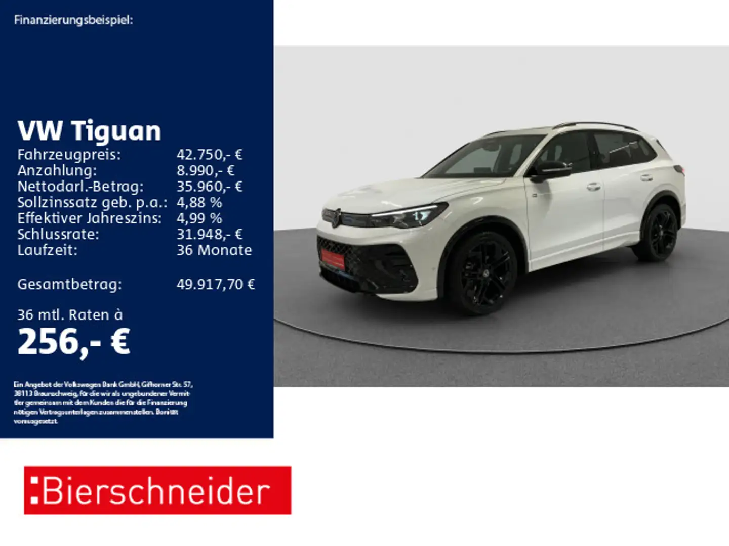 Volkswagen Tiguan 1.5 eTSI DSG R-Line Black AHK PANO IQ HuD Weiß - 1
