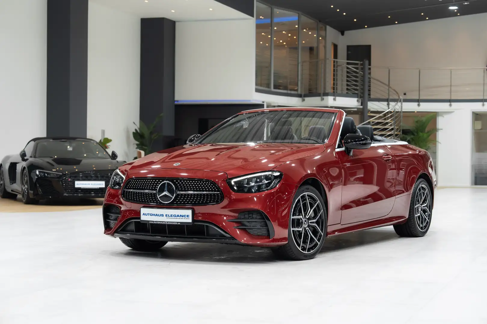 Mercedes-Benz E 400 d Cabrio 4Matic*AMG-LINE*NIGHT*HUP*EDELHOLZ Roşu - 1