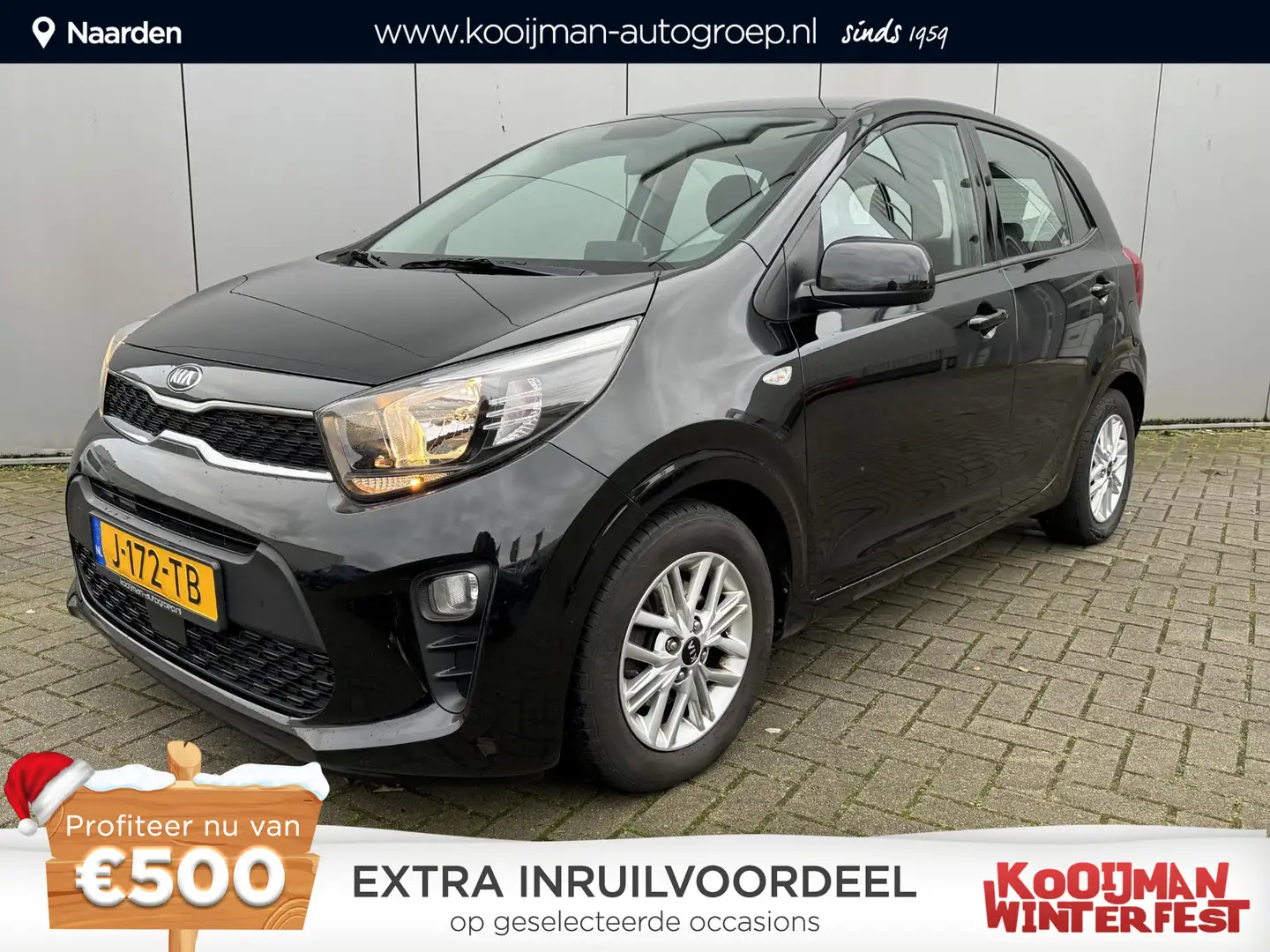Kia Picanto 1.0 DPi DynamicLine | Achteruitrij camera| Cruise Zwart - 1