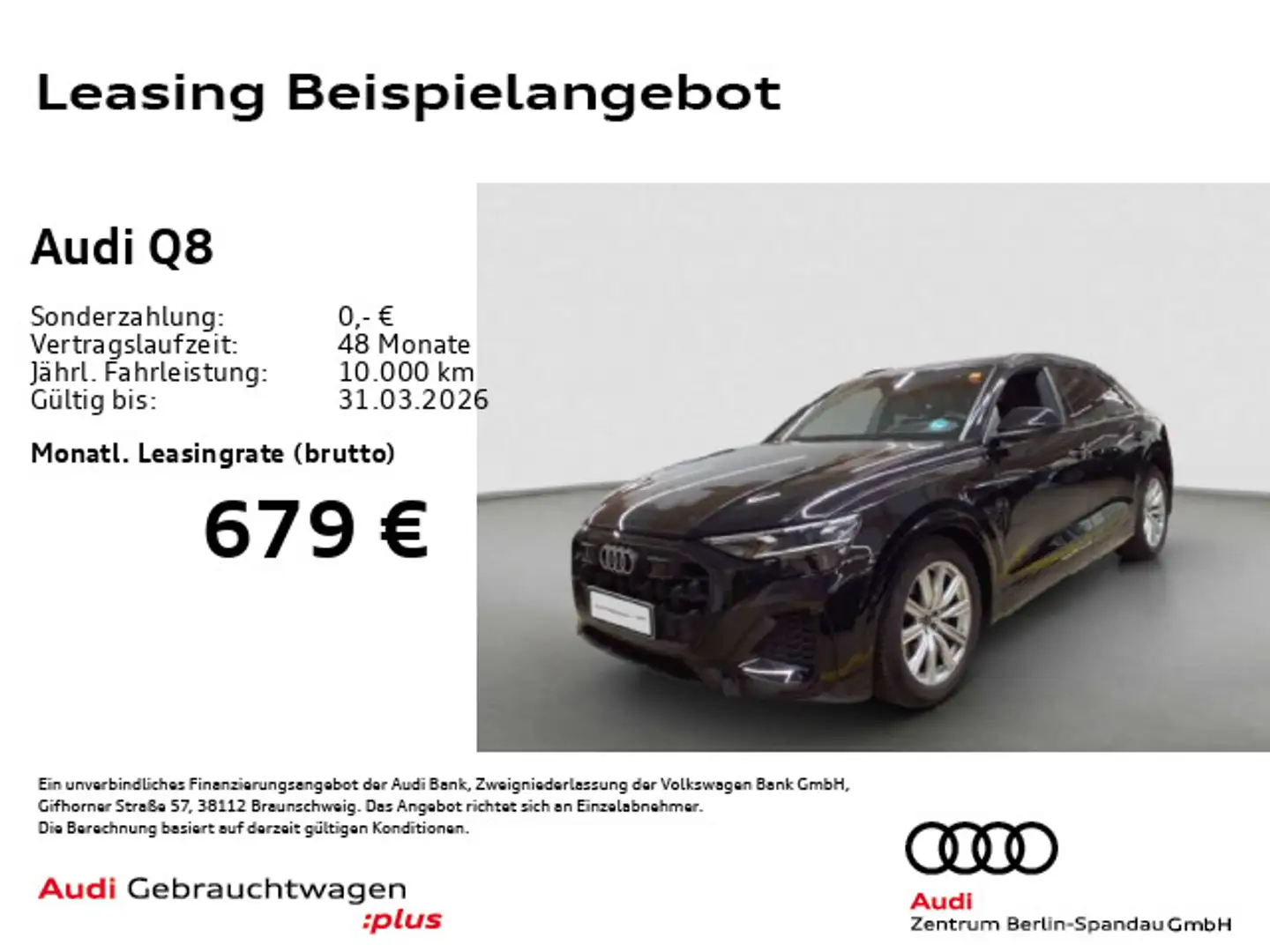 Audi Q8 45 TDI qu. tiptronic *MATRIX*HuD*AHK*LUFT* Schwarz - 1