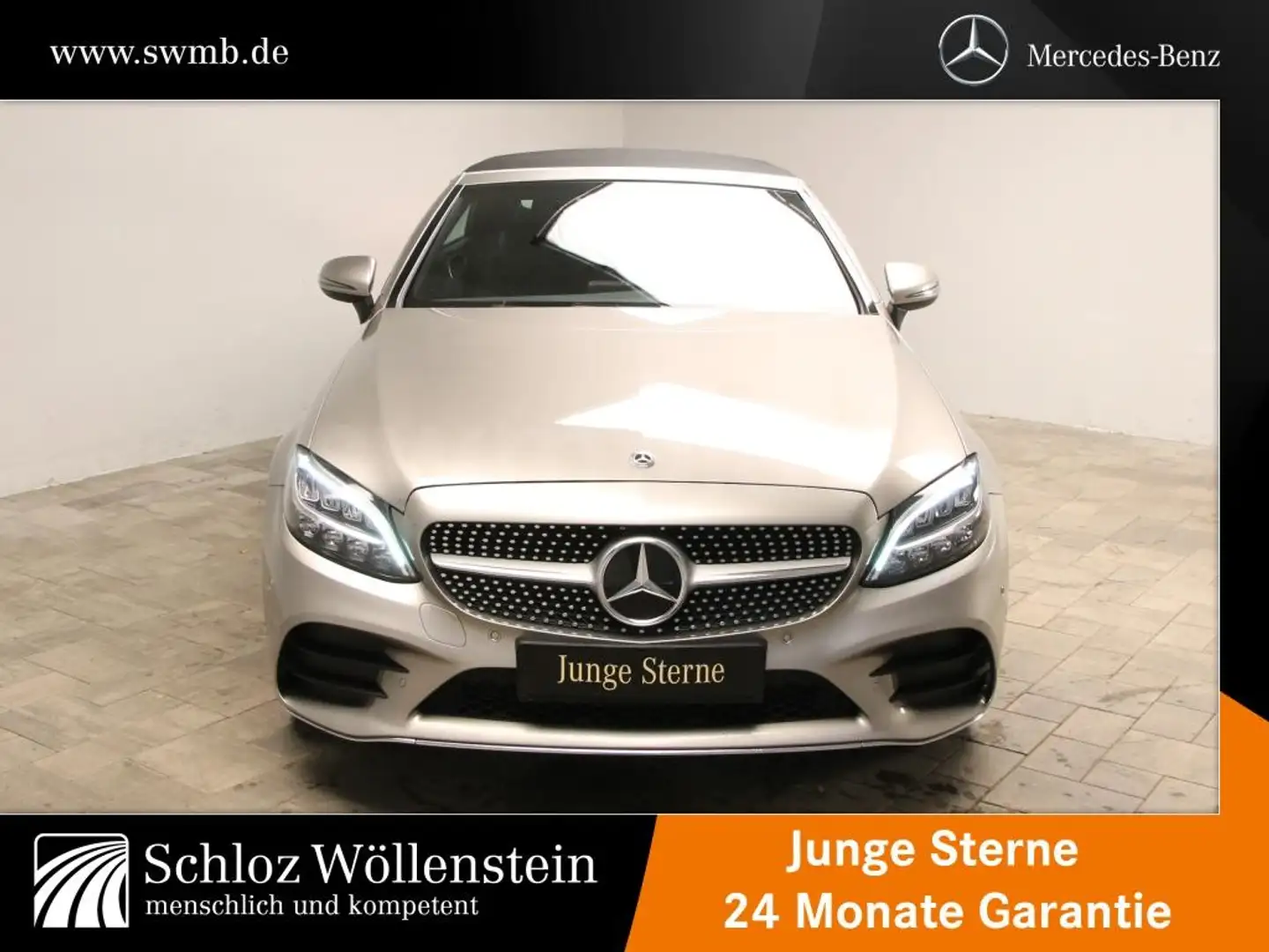 Mercedes-Benz C 220 d 4M Cabrio AMG/LED/AHK/Memory/SItzklim/HuD Argent - 2